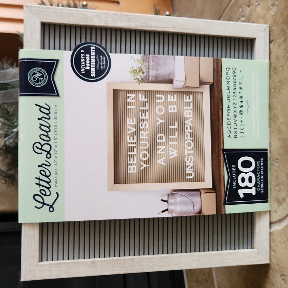 NWT in box cute letter board